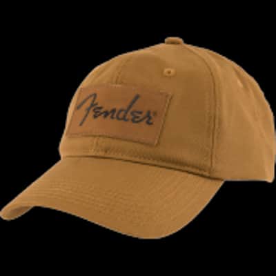 Fender #9122421204 Vintage Badge Hat, Caramel, Leather Logo image 1