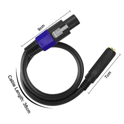 Professional Speakon to 1/4" Speaker Cables,Speakon Male to 1/4 Inch Female Audio Amplifier Speaker Cable with Twist Lock for DJ/PA Speaker Cord - 0.54m image 2