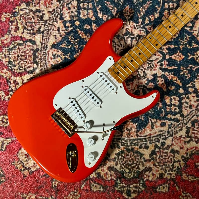 2008 Fender FSR Classic Series '50s Stratocaster with Gold Hardware - Fiesta Red image 1