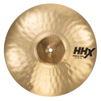 Sabian HHX Medium Hi-Hat Cymbals - Brilliant 14" image 1
