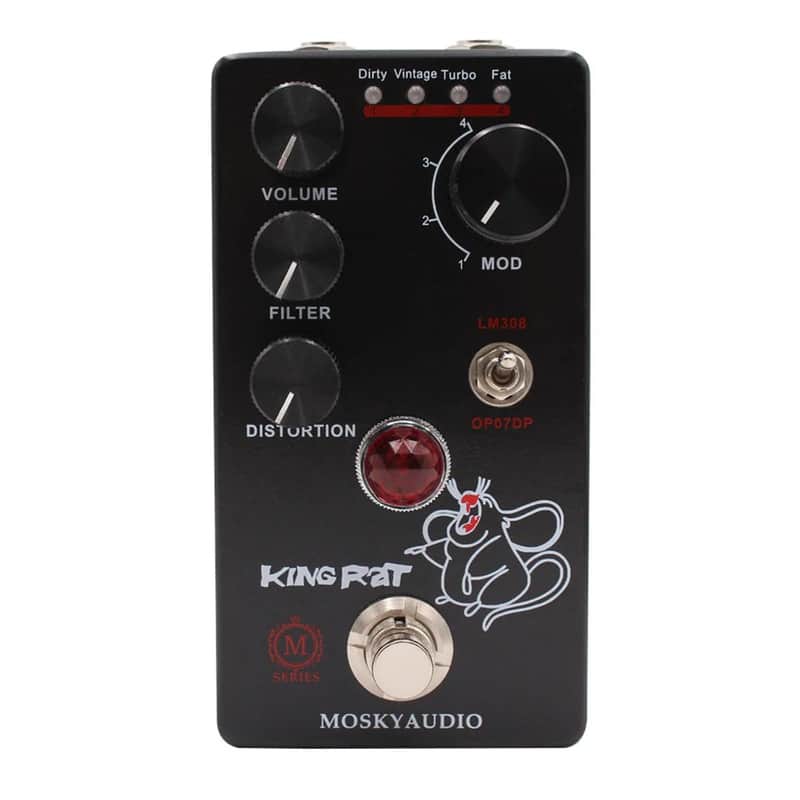 Mosky Audio king rat Fuzz Distortion Pedal,4-Mode Distortion Effects Unit with Volume/Filter/Tone Controls, LM308/OP07DP Switch (Price includes the import duty for US buyer) image 1