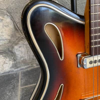 1960s Hopf Saturn 63 - Brownburst - Museum Condition - 100% Original w/ Tremolo & Demo Video image 6