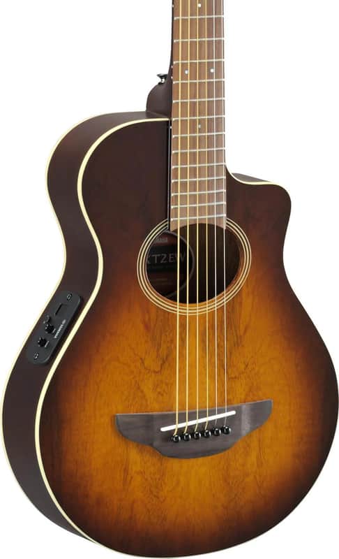 Yamaha APXT2EW Travel Acoustic-Electric Guitar, Mango Top, Tobacco Brown Sunburst image 1