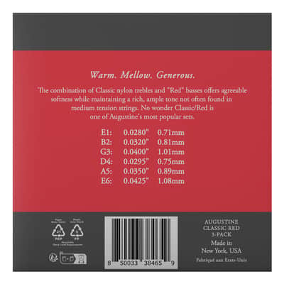 Augustine Red Label String Set - 3 Pack image 2