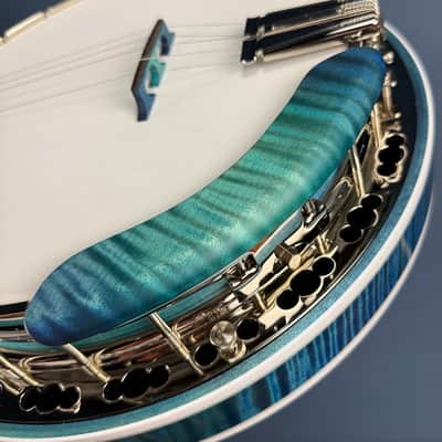 Custom Deering Maple Blossom Caribbean Blue Fade 5-String Banjo image 16