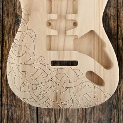 SO VIKING! Strat type 2023 - Custom hand carved Guitar Body by Dreamopedia image 2