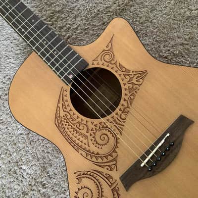 40 Inch Folk Acoustic Guitar, Red Pine Top Body, Mahogany Neck, Rosewood Fingerboard image 3
