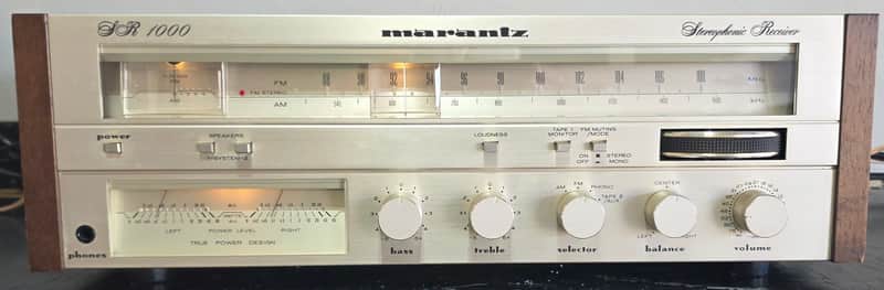 Marantz SR 1000 80's - Silver front, Wood Case image 1