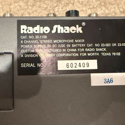 Radio Shack 4 channel stereo mic mixer 80s image 3