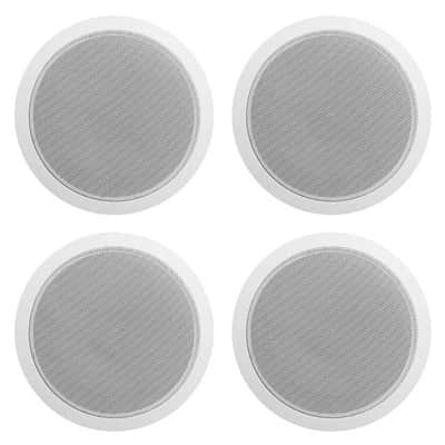 (8) Rockville CCL6T White 70V 6" Commercial Ceiling Speakers 4 Restaurant/Office