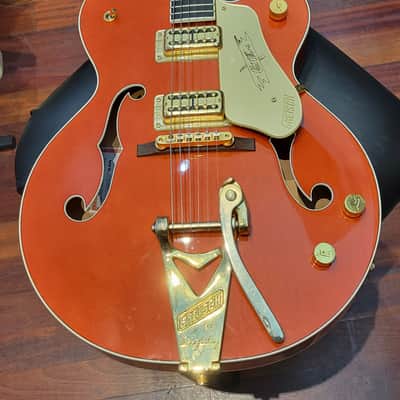 Gretsch G6120 Chet Atkins MIJ Made in Japan Hollow Body Electric with Hardshell case 2012 - Orange image 8