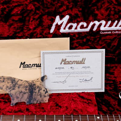 2021 Macmull Heartbreaker Custom P-90 HB-C T-Style Black Relic w/ Bigsby, Case & CoA image 17