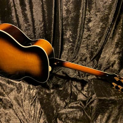 Guild F50 2012 Sunburst New Hartford Ext Condition Flame Maple Archback Guild Acoustic F55 JF65 image 11