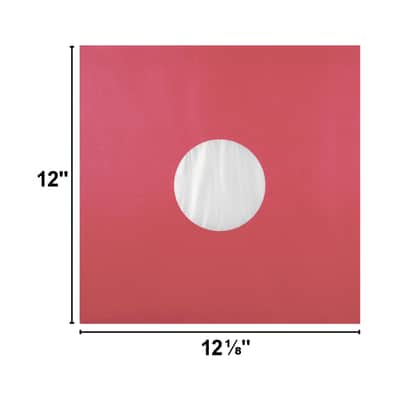 (25) 12" Red Paper Plastic Record Heavyweight Polylined Inner Sleeves 12IARE image 9