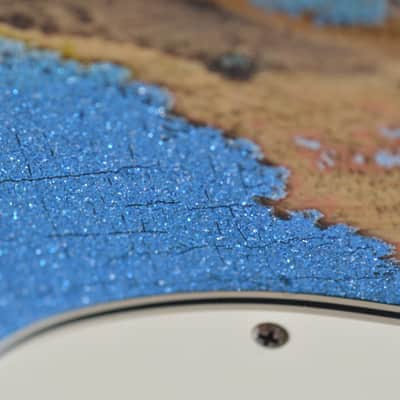 American Fender Stratocaster Relic Nitro Lil Bad Azz Blue Sparkle SSS-CS 69's image 24