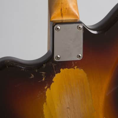 Fender  Jazzmaster Solid Body Electric Guitar (1960), ser. #47491, original brown tolex hard shell case. image 21