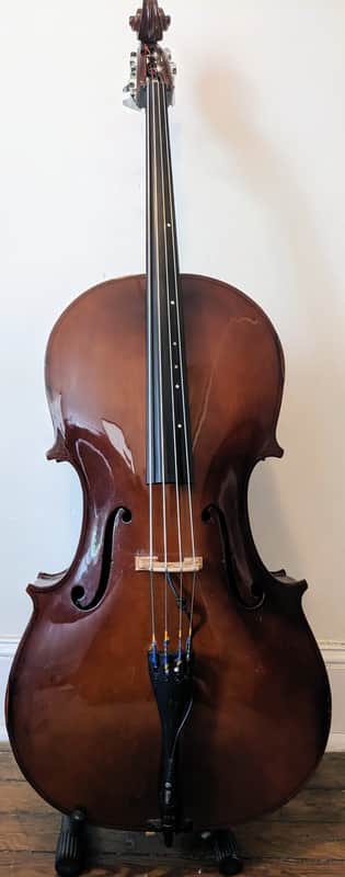 Eastman cello to KYDD 27" scale bass  Conversion  Mid '80's - Brown image 1
