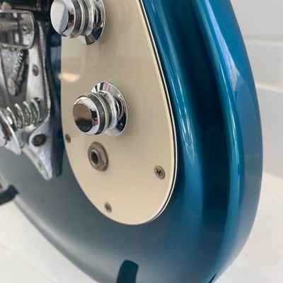 1993 Mosrite Ventures Model '65 Metallic Blue Mint Condition Full Documentation Made in the USA image 15