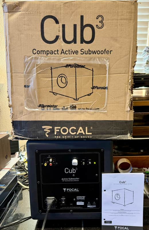 Focal Audio Cub3 8" Active 10th Anniversary Edition Subwoofer w/ Box, Manual; Tested