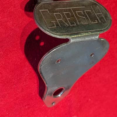 (#B101) 1940's Gretsch Archtop Tailpiece Part, Repaired But Unseen From The Top image 1