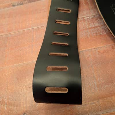 Levy's Guitar Strap Black Leather 2.5" Excellent Condition! image 4