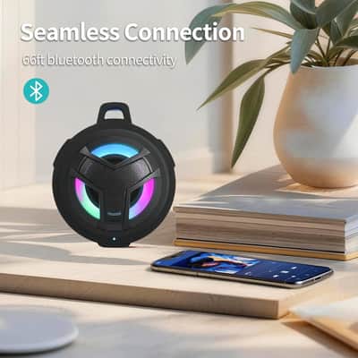 Waterproof Bluetooth Shower Speaker, Portable Wireless Speaker for Kayaking, Camping, Beach, Travel & Outdoor Use image 6
