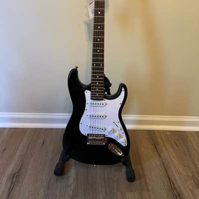 Aria STG-MINI-BK 6-String Electric Guitar STG Series Pro II, Basswood Body, Bolt-On Maple Neck, Black Finish, Gig Bag Included image 1