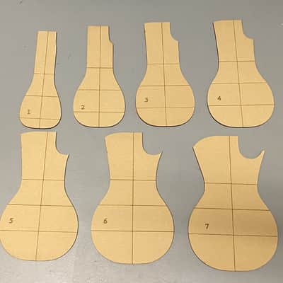 Guitar Building Templates 1958, 1959, 1960 Les Paul Standard top Carving Template for Luthier 1959 image 1