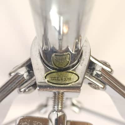 Vintage 80s Straight Cymbal Stand Double-Braced Tripod Crash/Ride Chrome Taiwan image 7