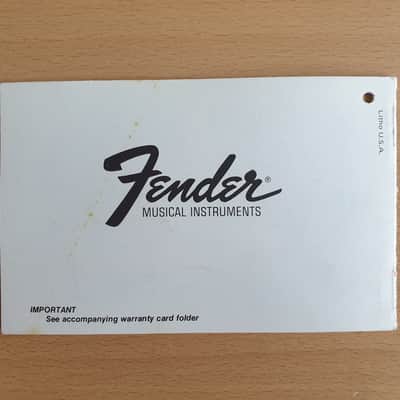 [Vintage] Fender Stratocaster Owner's Manual 1977 (#3) image 2