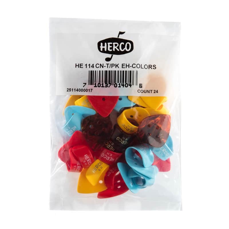 Dunlop HE114 Herco Extra-Heavy Flat/Thumbpicks (24-Pack) image 1