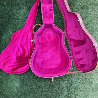 1997 Gibson TKL Brown Tolex with pink interior and shroud Dreadnought Hardshell case image 2