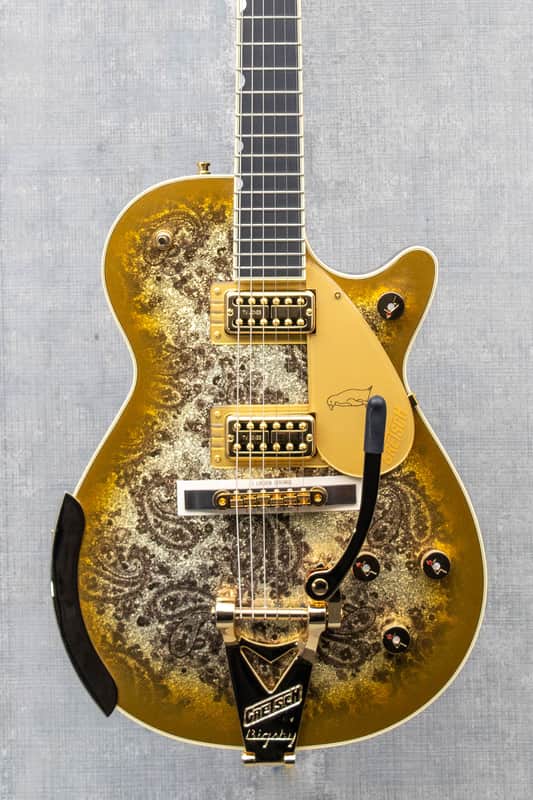 Gretsch G6134TG Limited Edition Paisley Penguin - Gold Paisley image 1