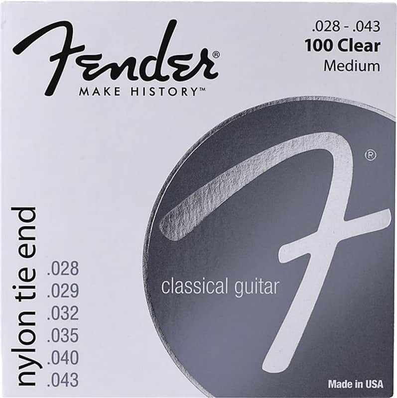 Fender Nylon Acoustic Strings, 100 Clear/Silver, Tie End, Gauges .028-.043, (6) 2016 image 2