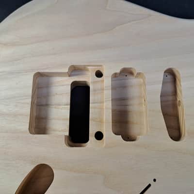 Unfinished Ash HSS guitar body - fits Fender Strat Stratocaster neck Floyd Rose J2502 image 2