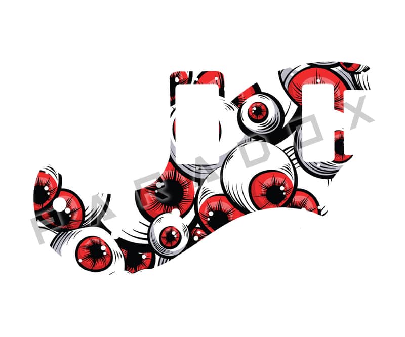 Custom Pickguard For 2020 - 2024 Made in America PRS S2 Vela Type-D Single-coil - Red Eye Graphic .090" image 1