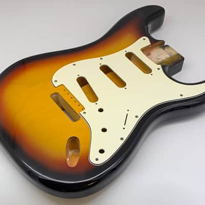 3lbs 8oz BloomDoom Nitro Lacquer Aged Relic 3-Tone Sunburst S-Style Vintage Custom Guitar Body image 4