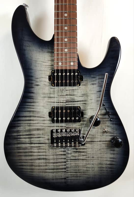 Ibanez AZ24S1F Standard, Flame Maple Top, Transparent Black Sunburst image 1