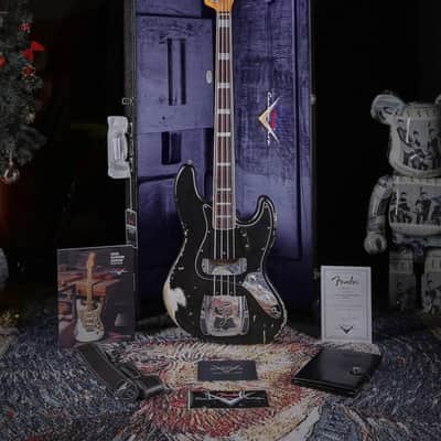 FENDER CUSTOM SHOP JAZZ BASS LIMITED EDITION BLACK HEAVY RELIC 2023 image 1