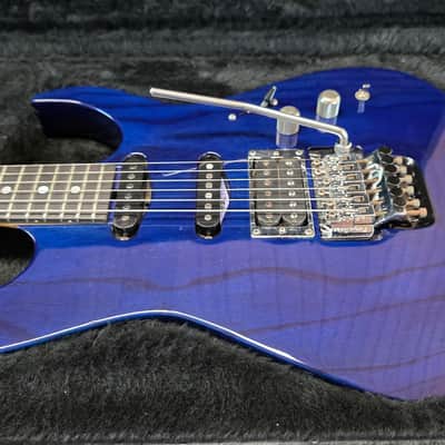 ESP M-III CUSTOM SHOP Cyber Joint Prototype Ash & Mahogany HSS Super Strat FR Floyd Rose Mirage II Guitar image 3