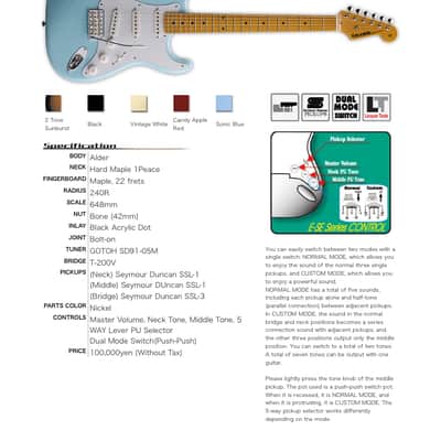 ESP Edwards '50s Stratocaster Japan Domestic E-SE 100M/LT Nitro Lacquer Strat 1950s image 15