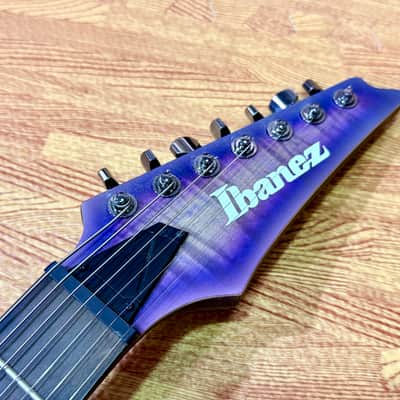 🔥2019🔥 Ibanez RGA71AL Axion Label 7 String~ Indigo Aurora Burst~ Bare Knuckle! image 12