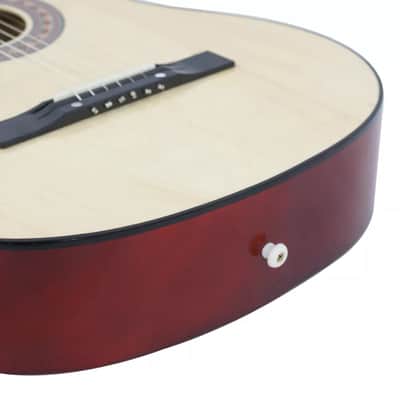 38" Beginner Acoustic Guitar with Case, Pick, Pitch Pipe, Strap for Adults / Kids, Wood image 4