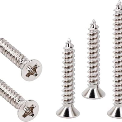 Imperial Guitar Humbucker Pickup Frame Mounting Screws Set Flat Head Countersunk Pickup Ring Mounting Screws Kit for Gibson Les Paul SG 10pcs Long + 10pcs Short Screws image 4
