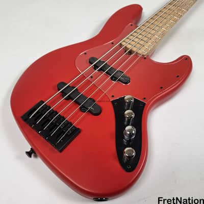 Marco Bass Guitars TFL-5 5-String 34.5" Satin Red Glockenklang - 9.84lbs image 4