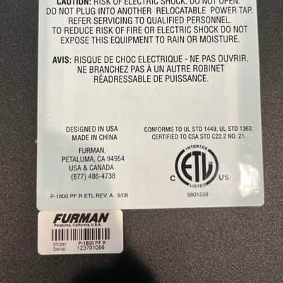 Furman P-1800 AR Prestige Series Voltage Regulator/Power Conditioner 2010s - Black image 4