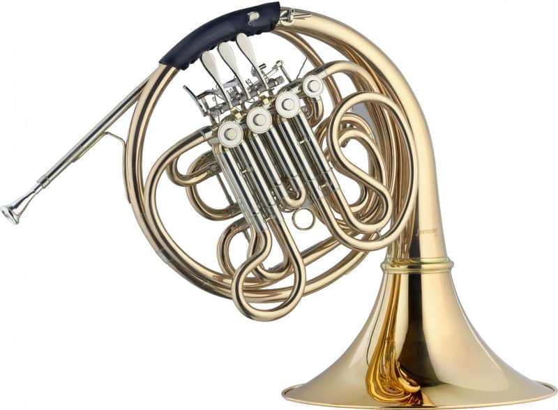 Levante LV-HR6515 Gold Brass Body Key of F/Bb 4 Rotary Valves Double French Horn w/Soft Case image 1