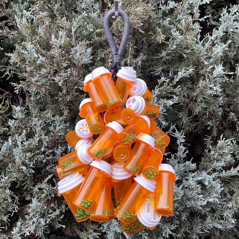 Upcycled Percussion - Extra Large Pill Bottle Waterfall Rattle / Shaker with SHAKER BOTTLES image 1