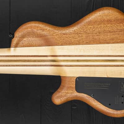 Mayones Cali 5 Fretless Mini 5A Quilted Mahogany - Trans Natural Matt image 8