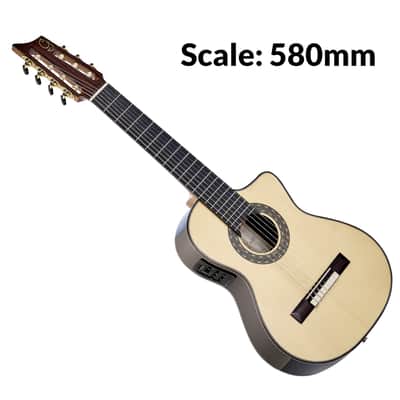 7-String Short-Scale Classical Guitar – Gayetana A75 “SieteQuinto” | Spruce Top | 580mm Scale | 55mm Nut | Jazz / Latin / Requinto Style image 2